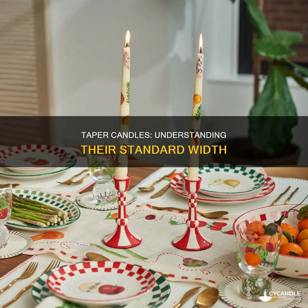 how wide are taper candles