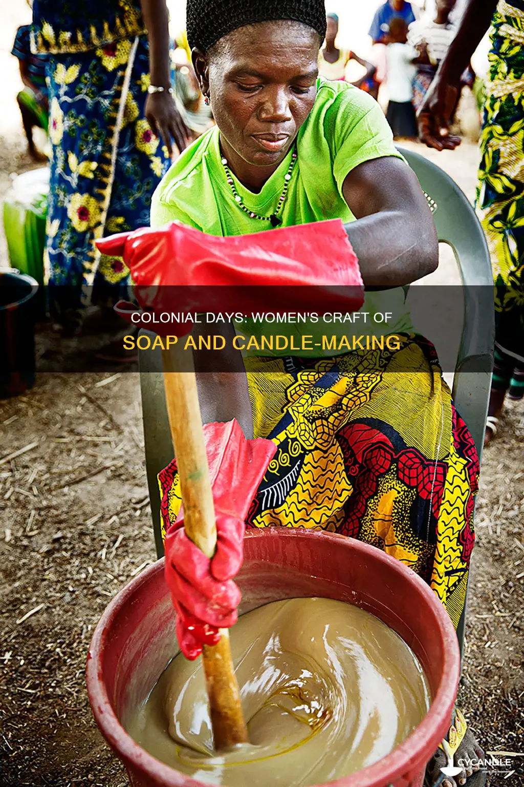 how women during colonial days made soap candle