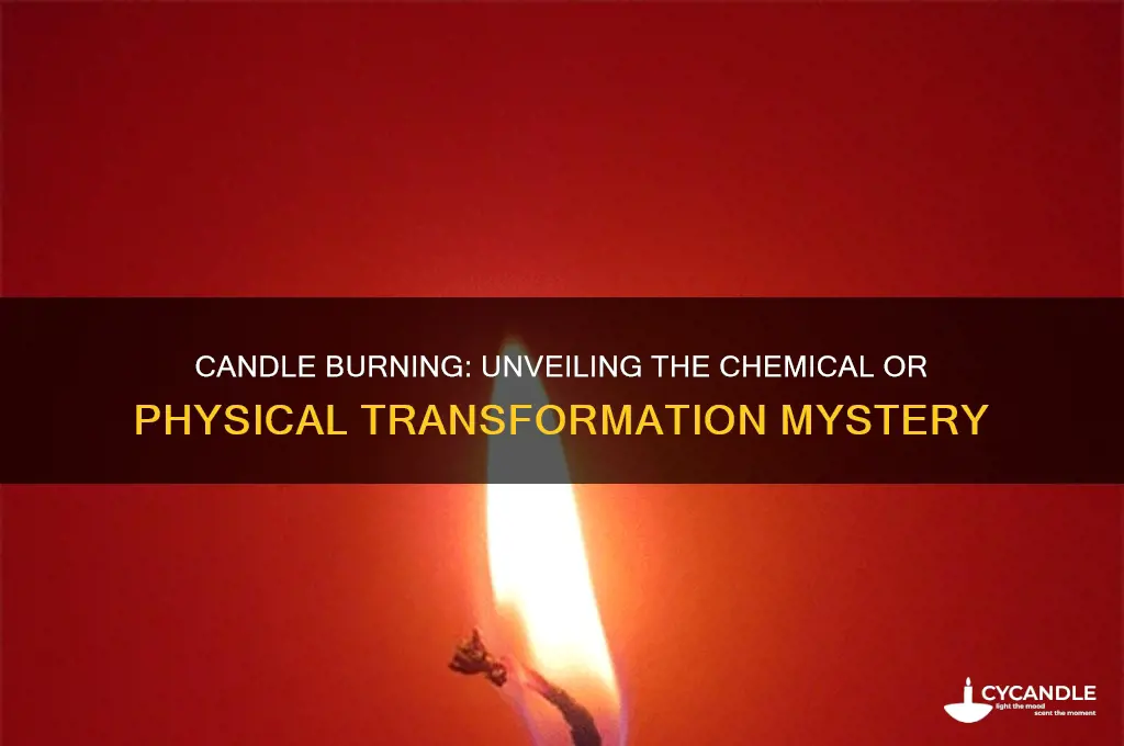 is a burning candle a chemical change or physical change