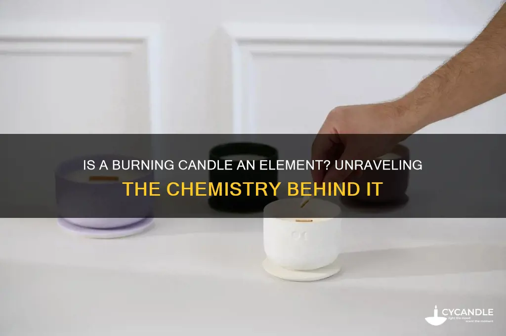 is a burning candle an element
