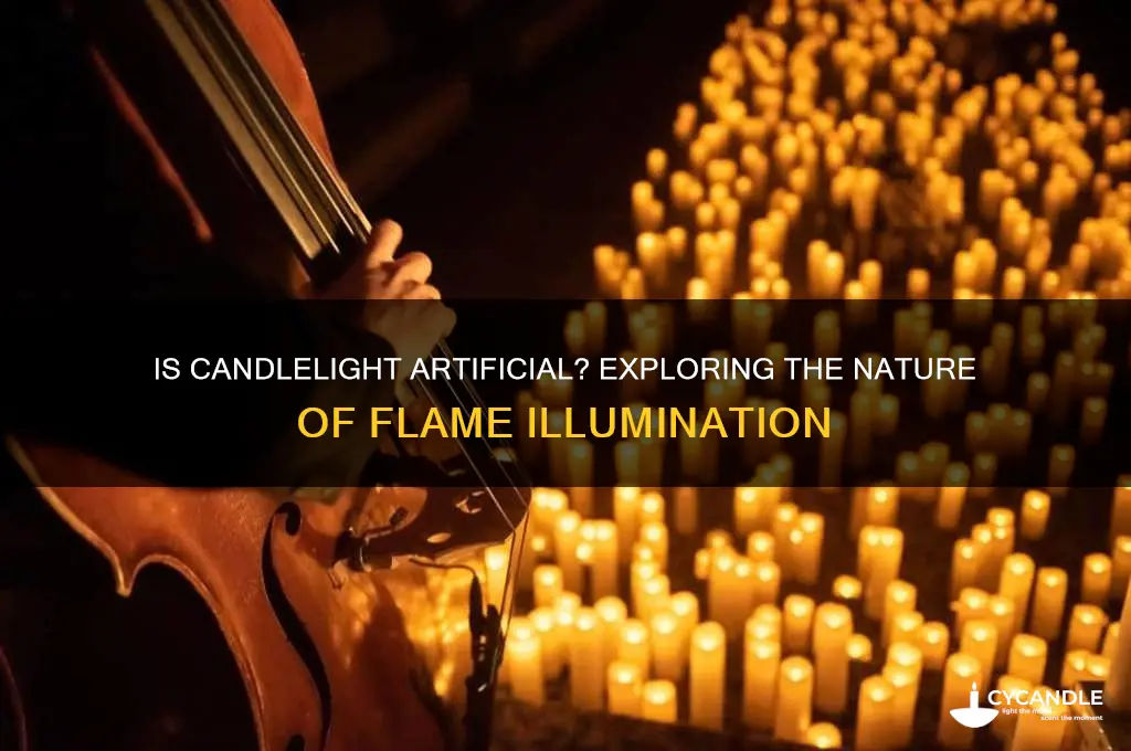 is a candle artificial light