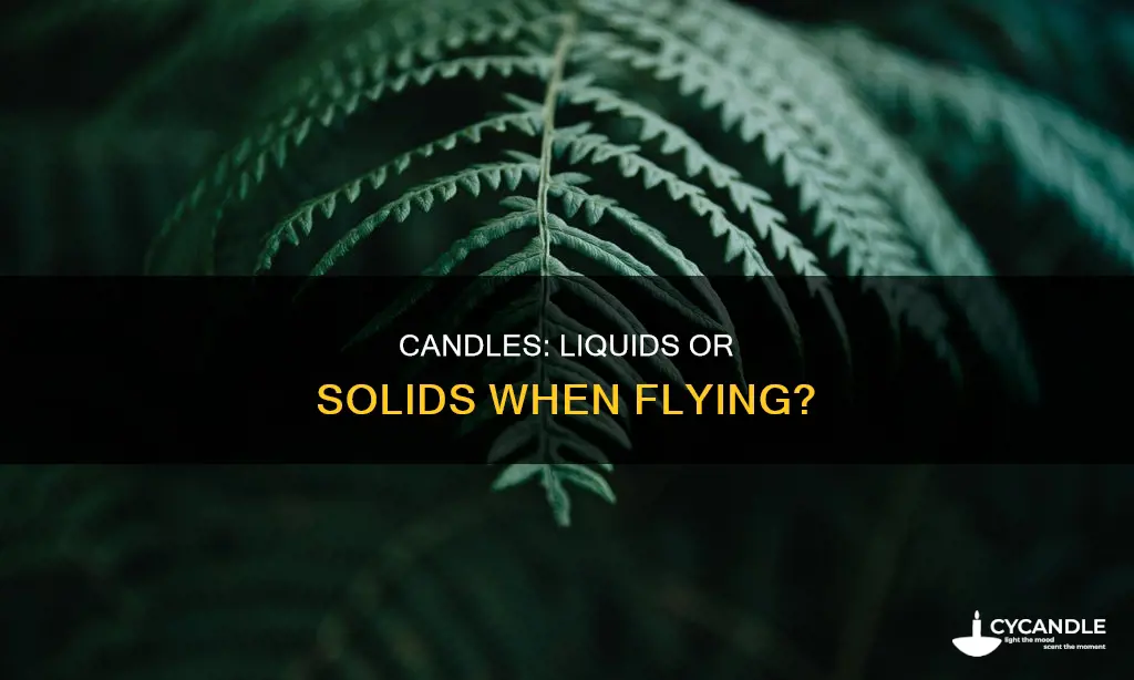 is a candle considered a liquid on a plane