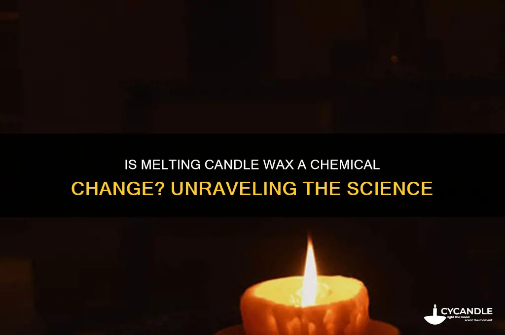 is a candle wax being melted a chemical change