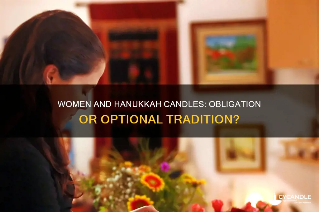 is a woman obligated to light the hanukkah candles