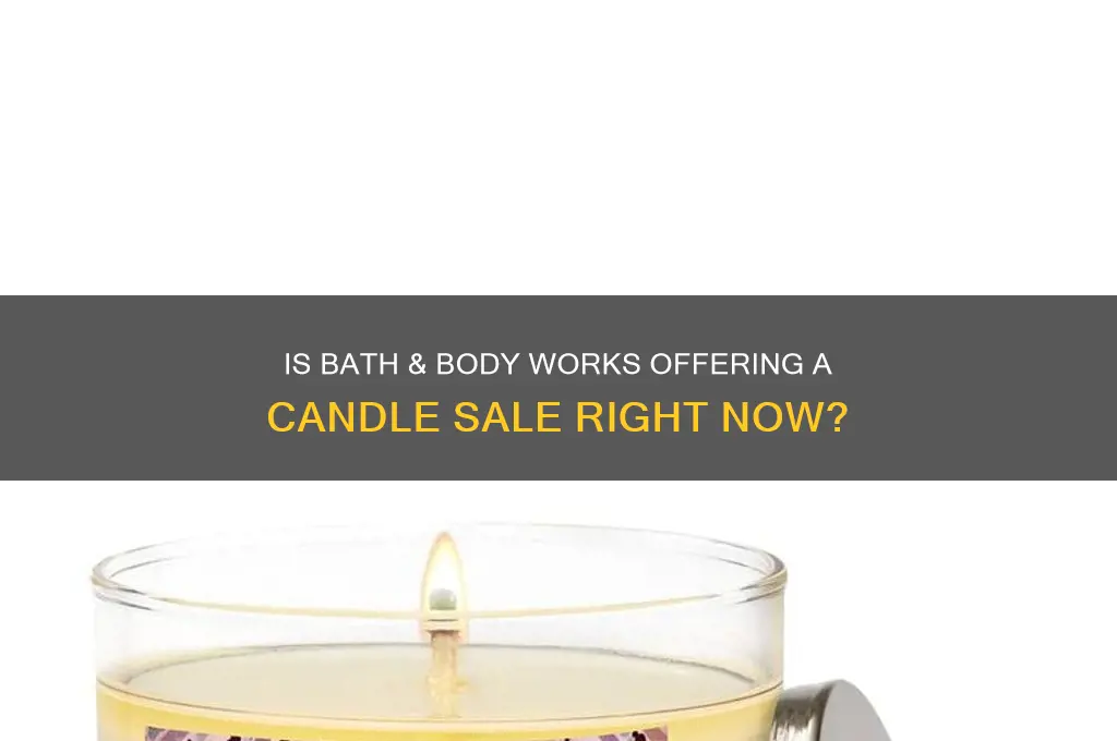 is bath & body works having a candle sale