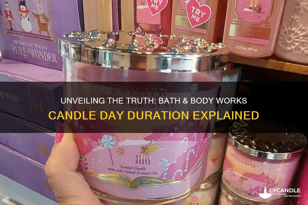 is bath and body works candle day only one day