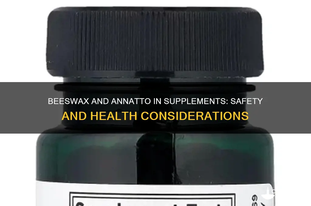 is beeswax and annato color safe in supplements