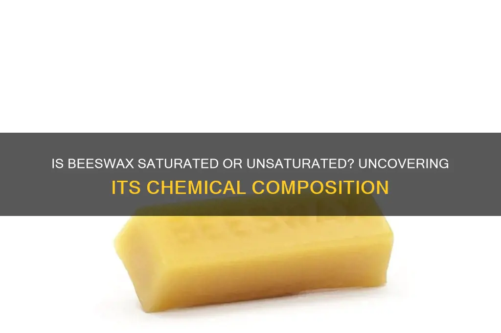 is beeswax saturated or unsaturated