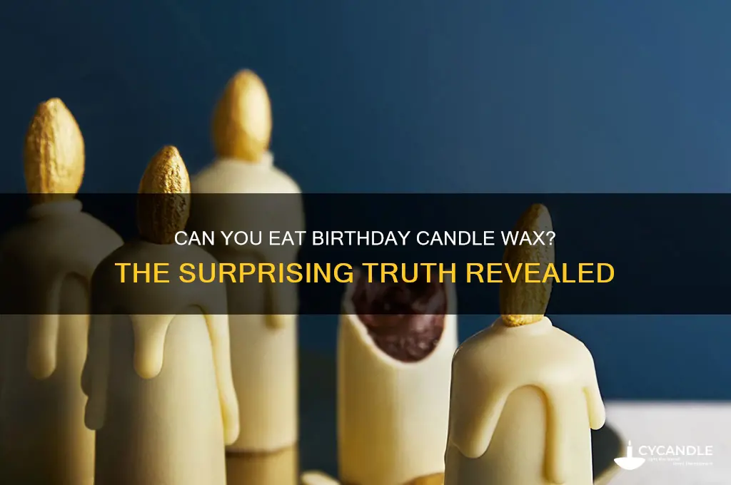 is birthday candle wax edible