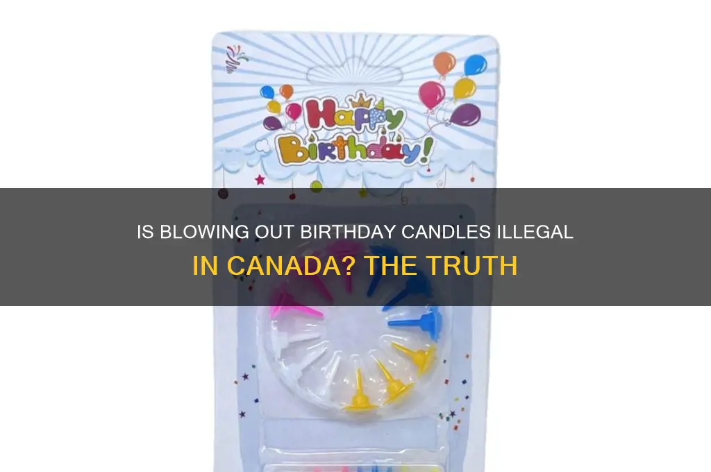 is blowing out candles illegal in canada