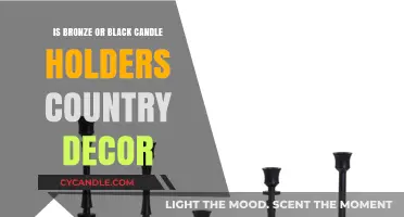 Bronze and Black Candle Holders: Country Chic