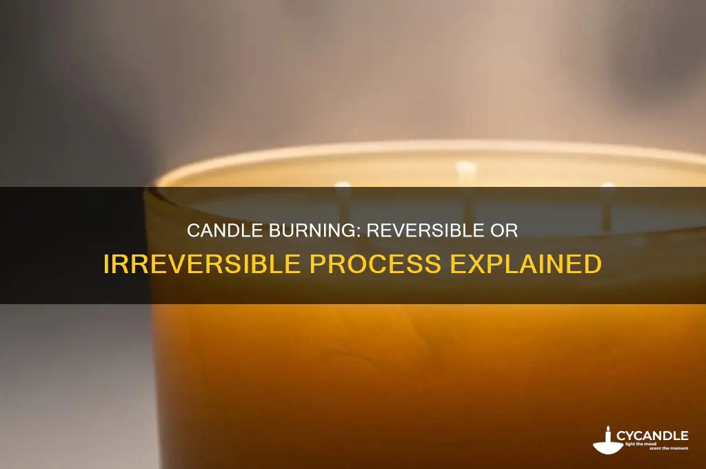 is burning a candle reversible or irreversible