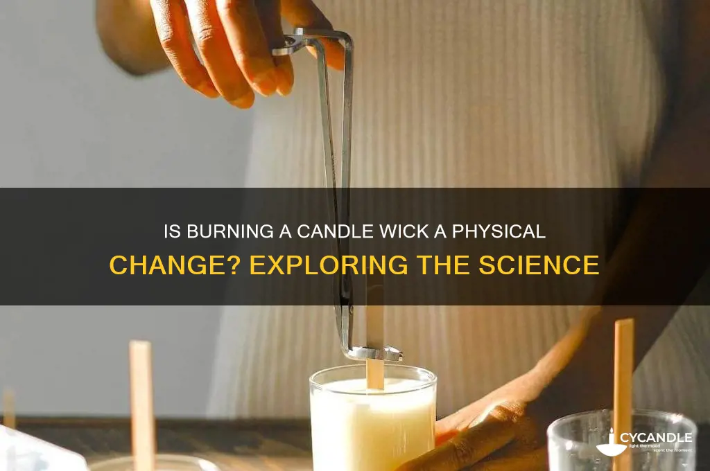 is burning a candle wick a physical change