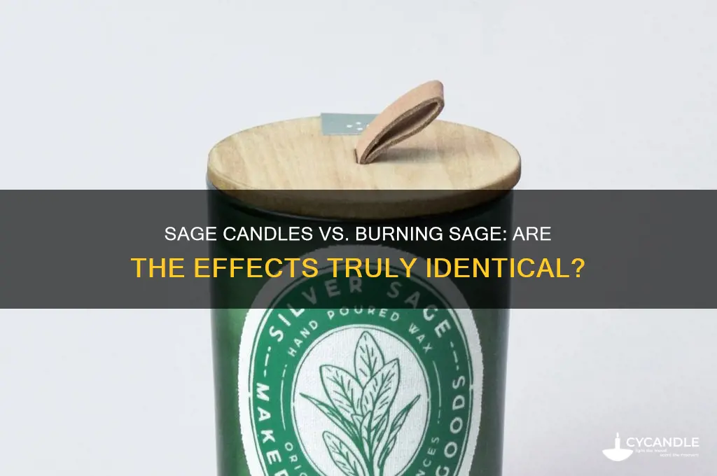 is burning a sage candle the same as burning sage