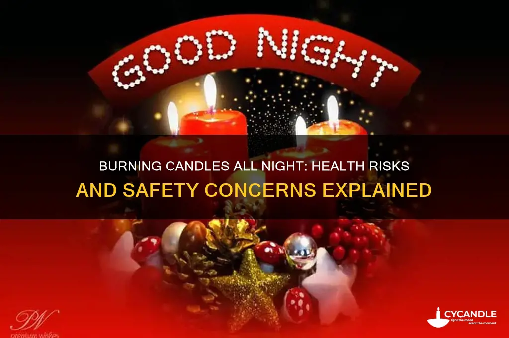 is burning candles all night bad