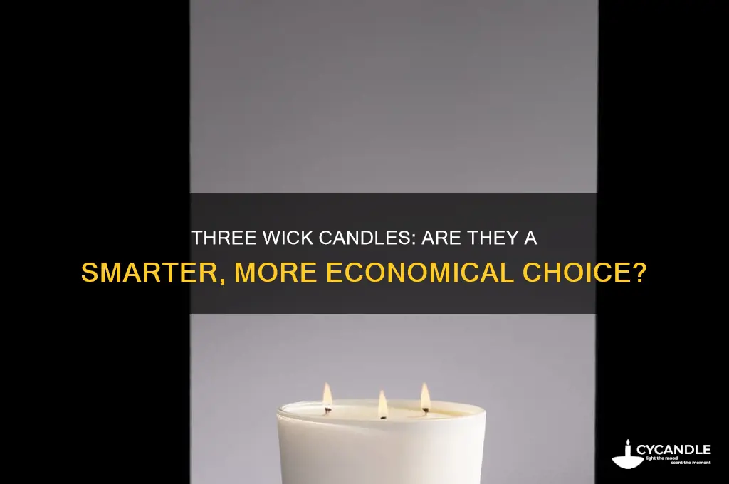 is buying a three wick candle a better value