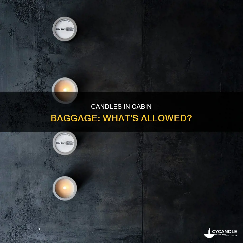 is candle allowed in cabin baggage