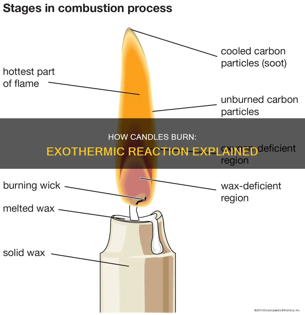 is candle exothermic reaction