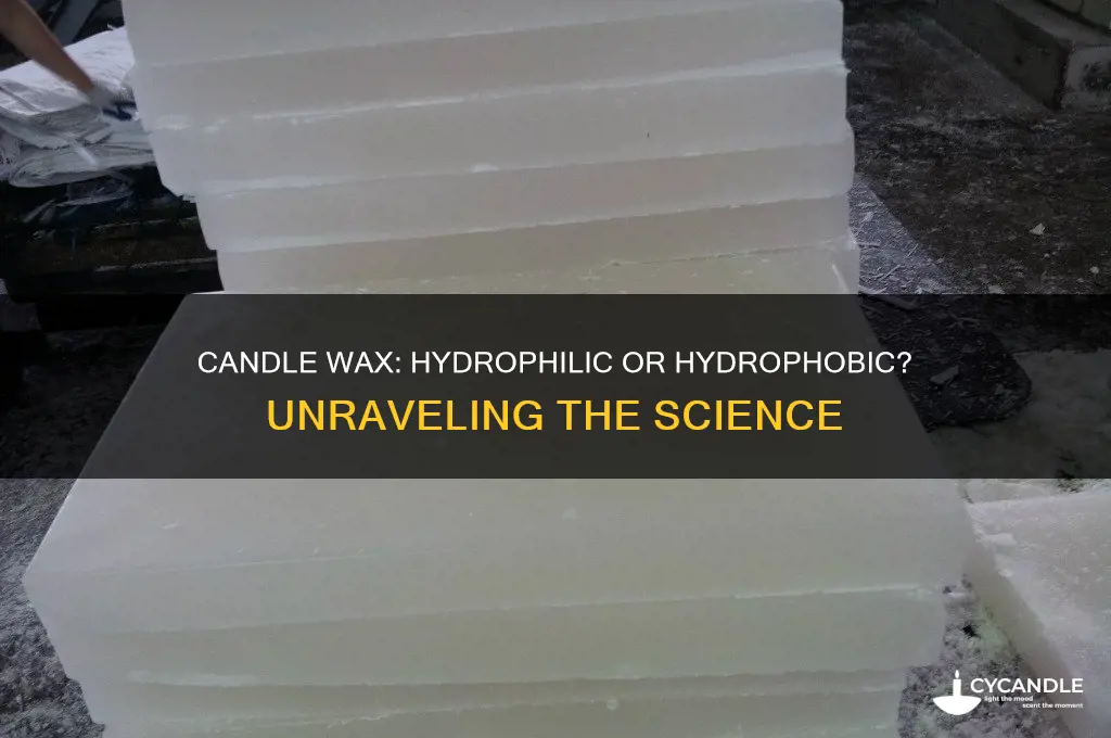 is candle wax hydrophilic or hydrophobic