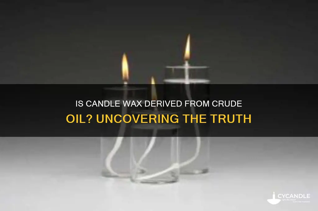 is candle wax refined from crude oil