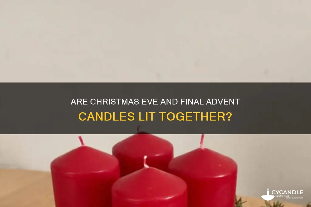 is christmas eve when the final advent candles arelite