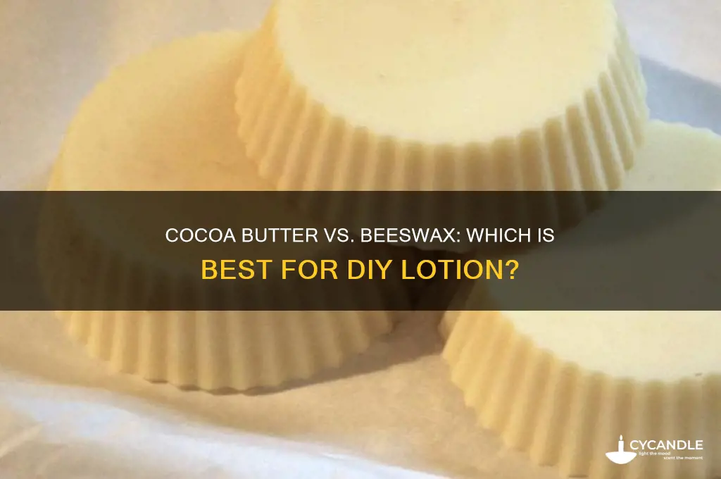 is cocoa butter a good substitute for beeswax in lotion