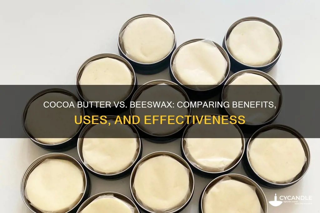 is cocoa butter comparable to beeswax