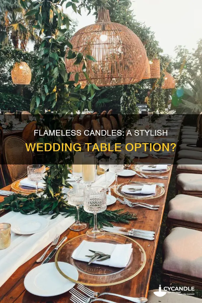 is flameless candle ok for wedding table