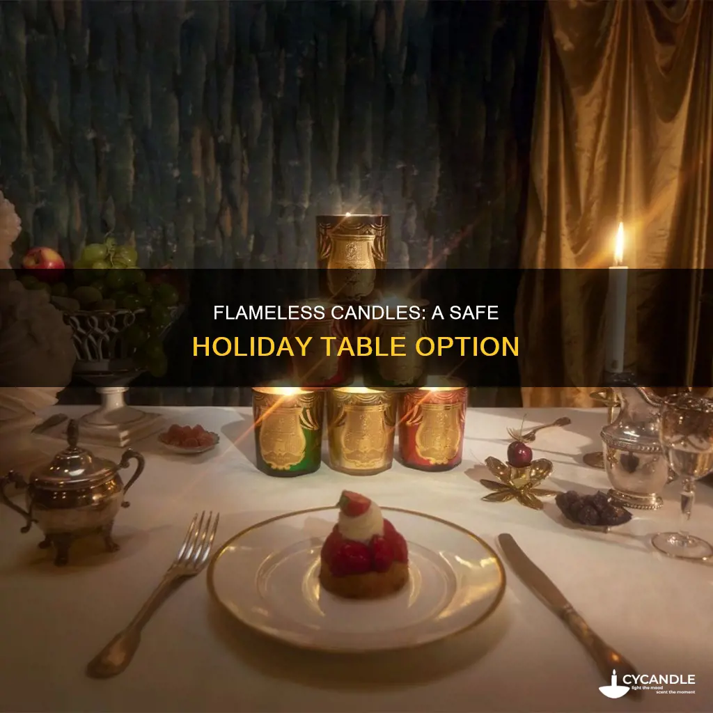 is flameless or lit candles better for holiday table