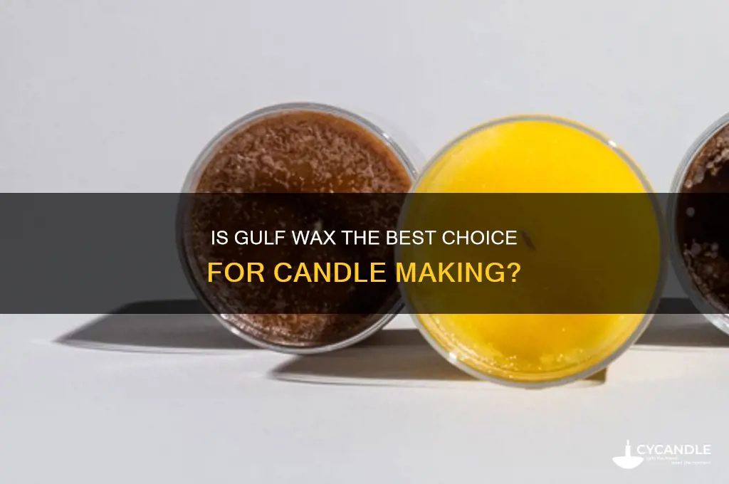 is gulf wax good for candle making