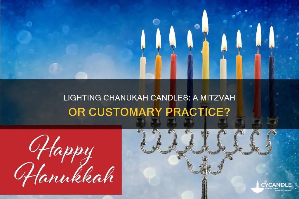 is it a mitzvah to light chanukah candles