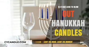 Hanukkah Candles: Blowing Bad Luck Away