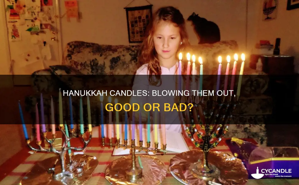 is it bad to blow out hanukkah candles