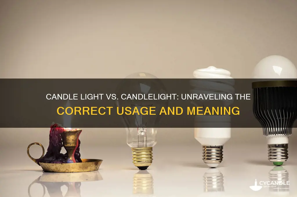 is it candle light or candlelight