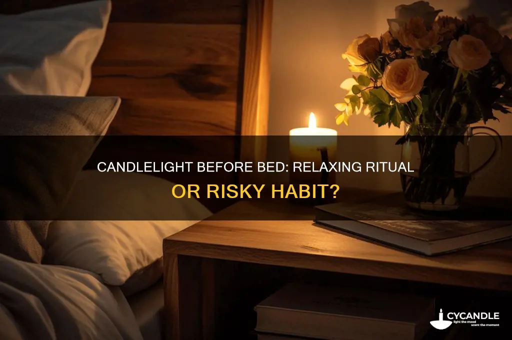 is it good to light a candle before bed