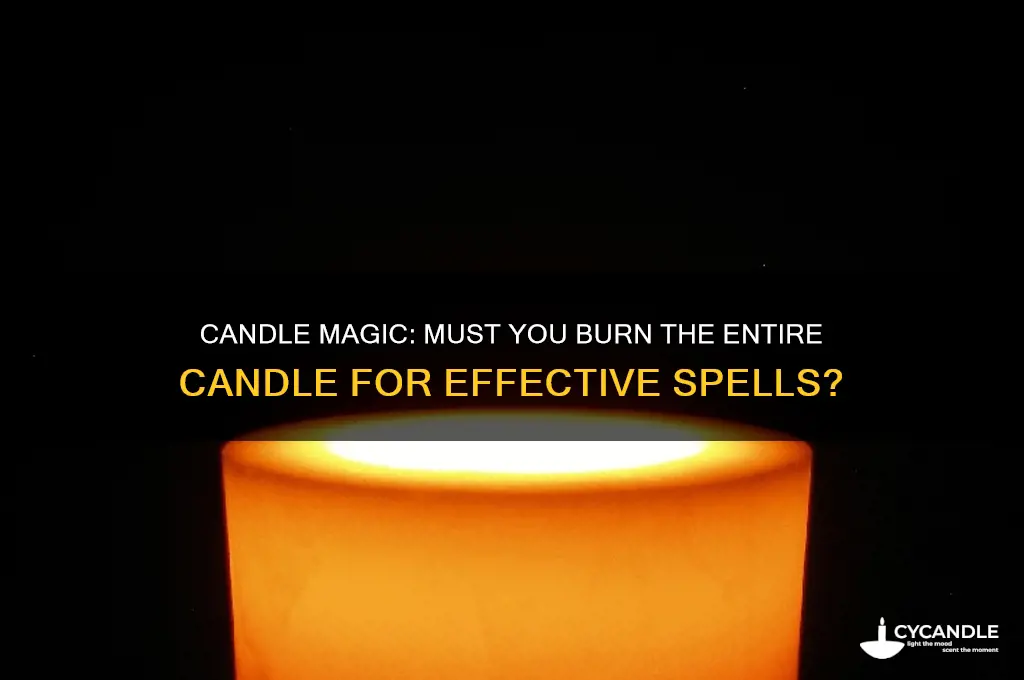 is it necessary to burn theentire candle during candle magic