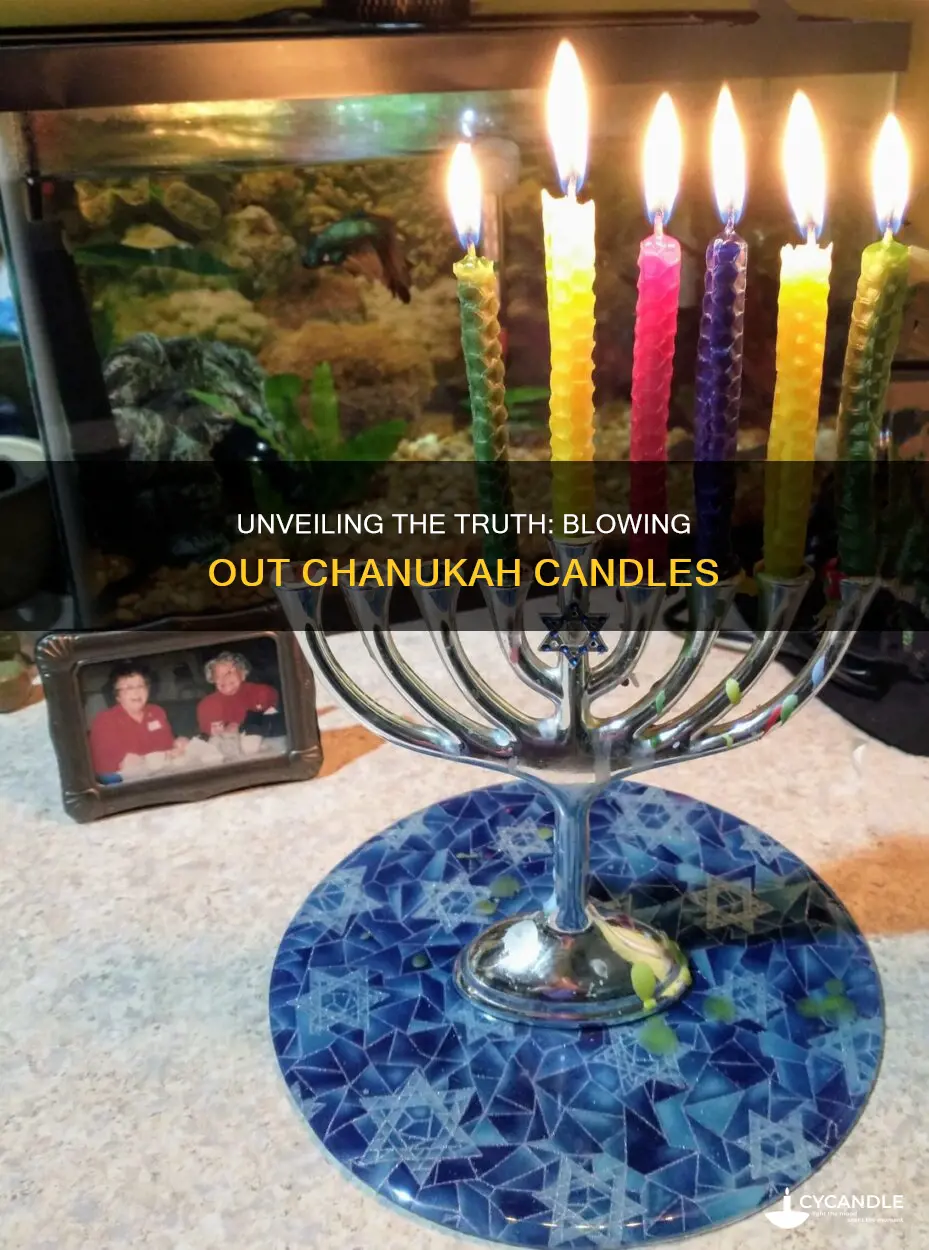 is it ok to blow out chanukah candles