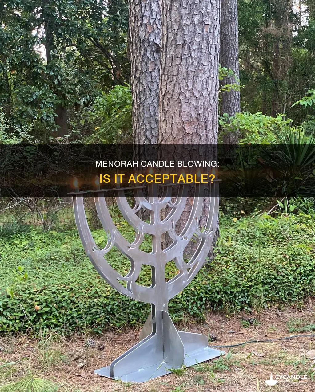 is it ok to blow out menorah candles