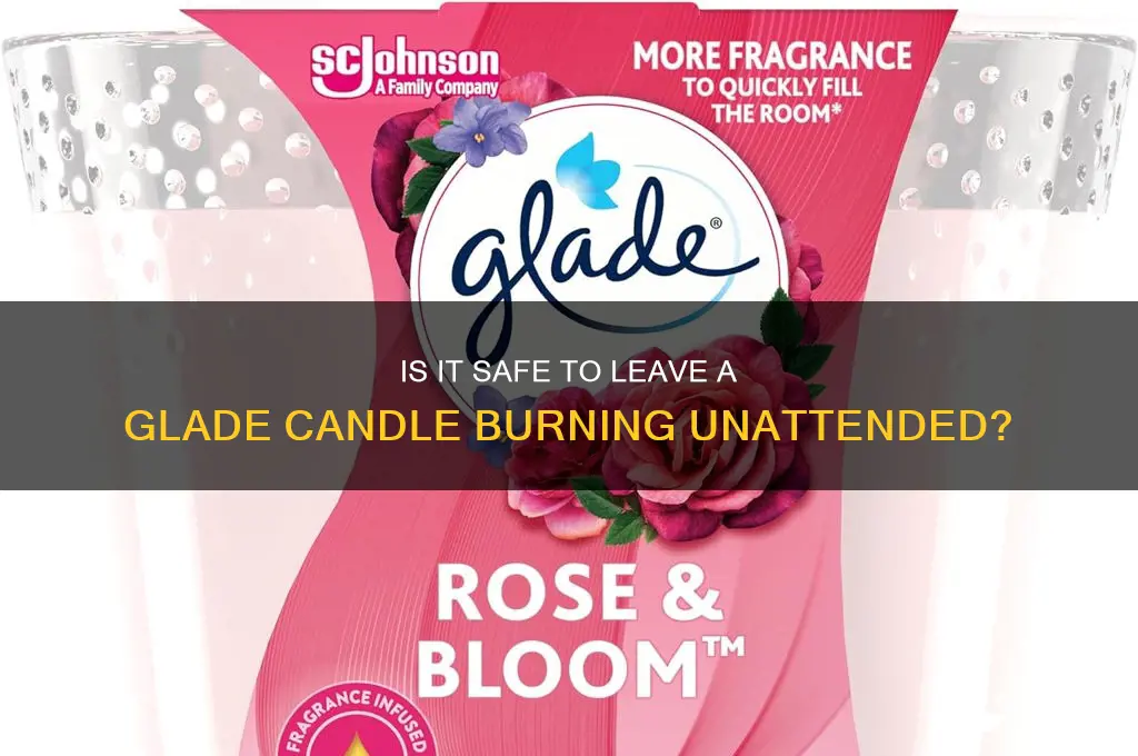 is it okay to leave a glade candle burning