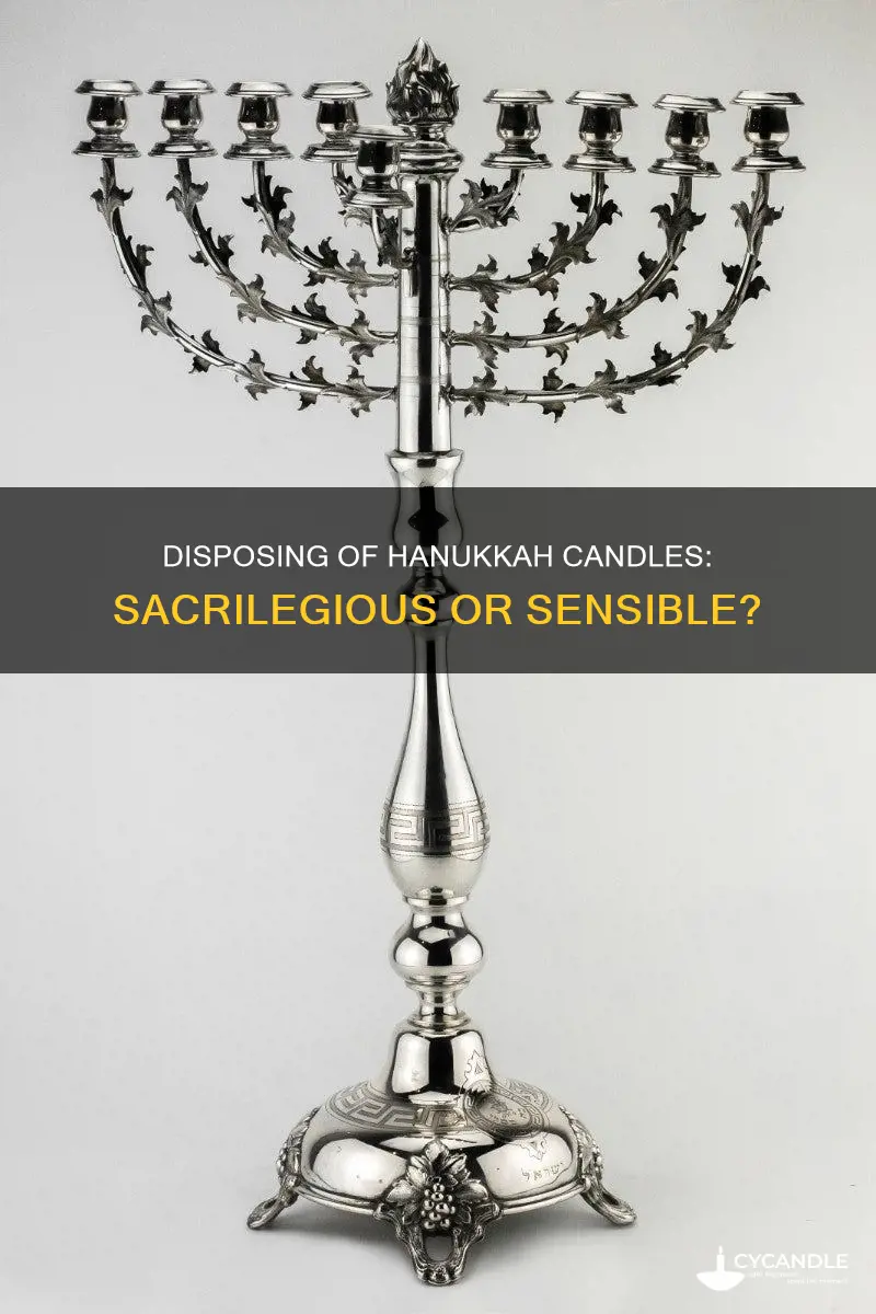 is it sacreligious to throw away hanukkah candles