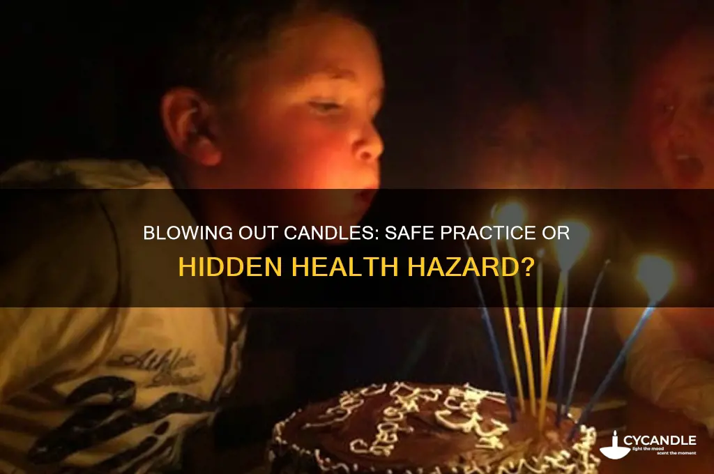 is it safe to blow out a candle