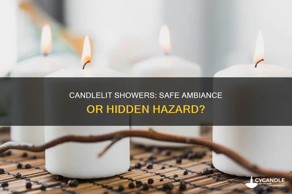 is it safe to have a candle lit while showering