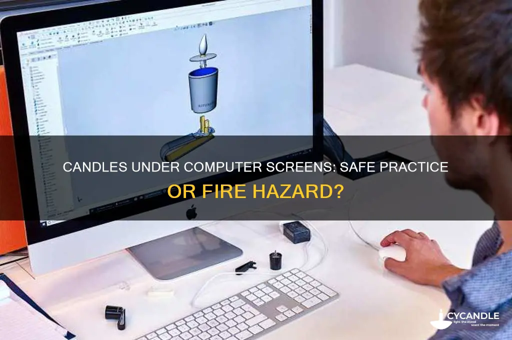 is it safe to keep candles under your computer screen