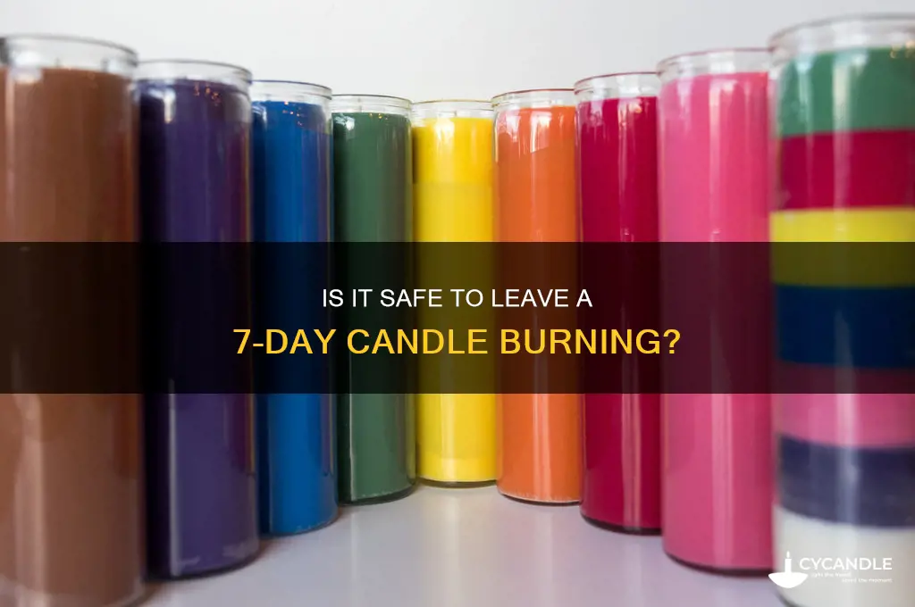 is it safe to leave 7 day candle burning