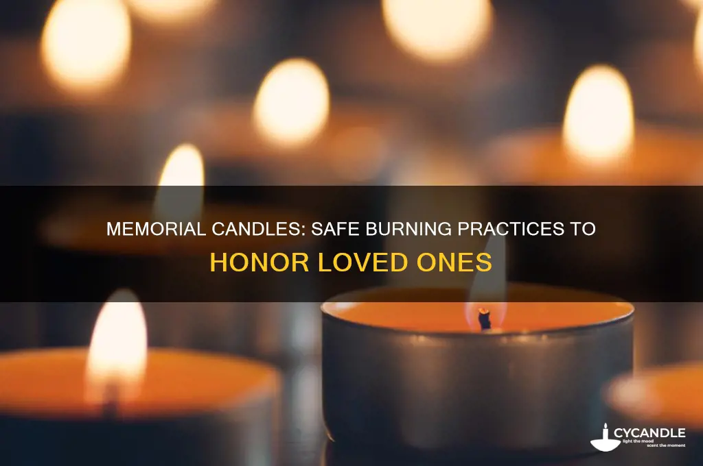 is it safe to leave memorial candles burning