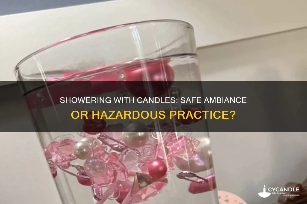 is it safe to light a candle while showering