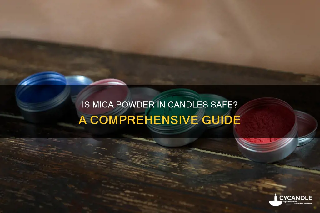 is it safe to put mica powder in candles