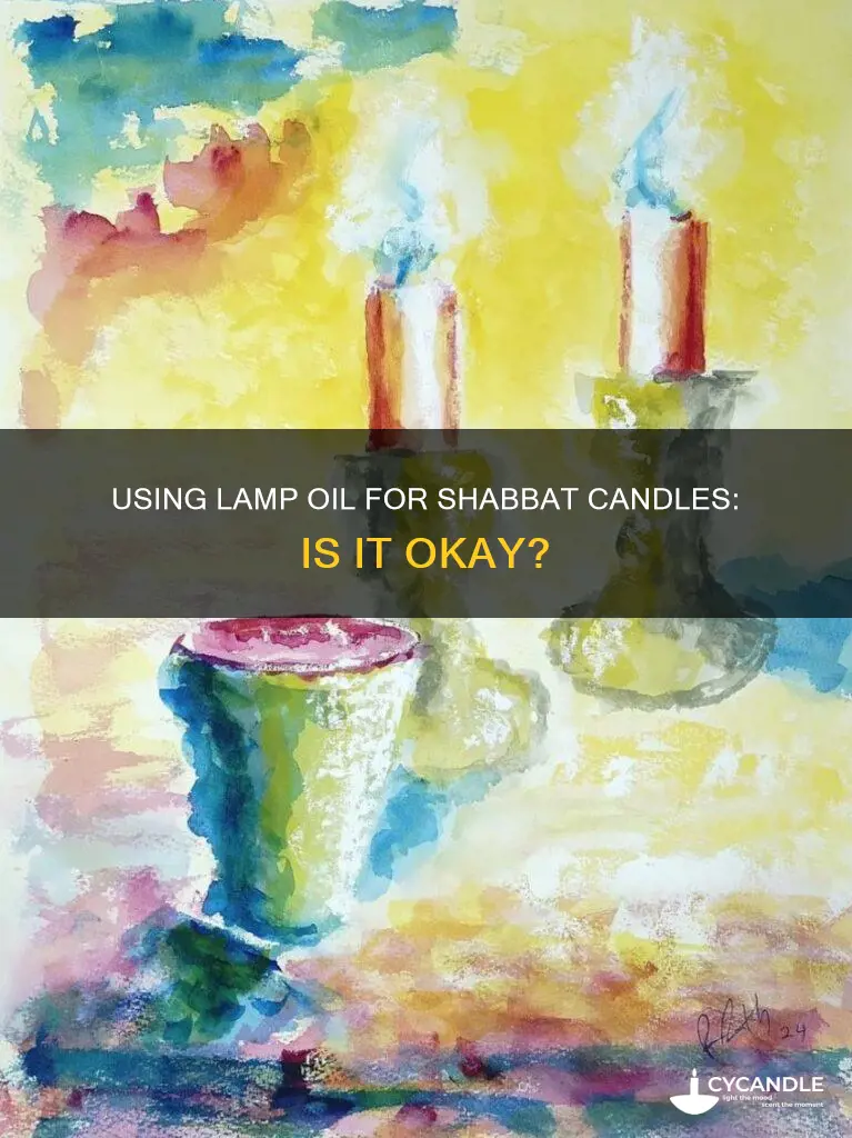 is lamp oil ok for shabbos candles