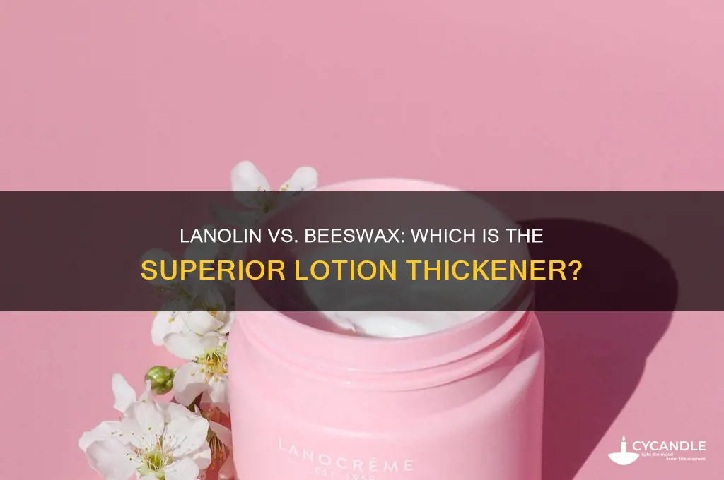 is lanolin or beeswax a better lotiin thickener