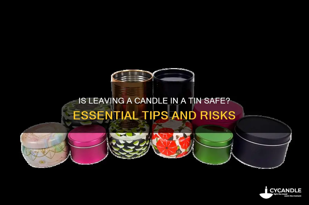 is leaving a candle in a tin safe